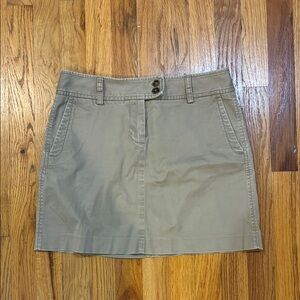 J. Crew Y2K Tan Kakhi Mini Cargo Skirt